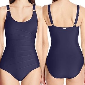 Calvin Klein Starburst One-Piece Swimsuit.  Navy Size 6